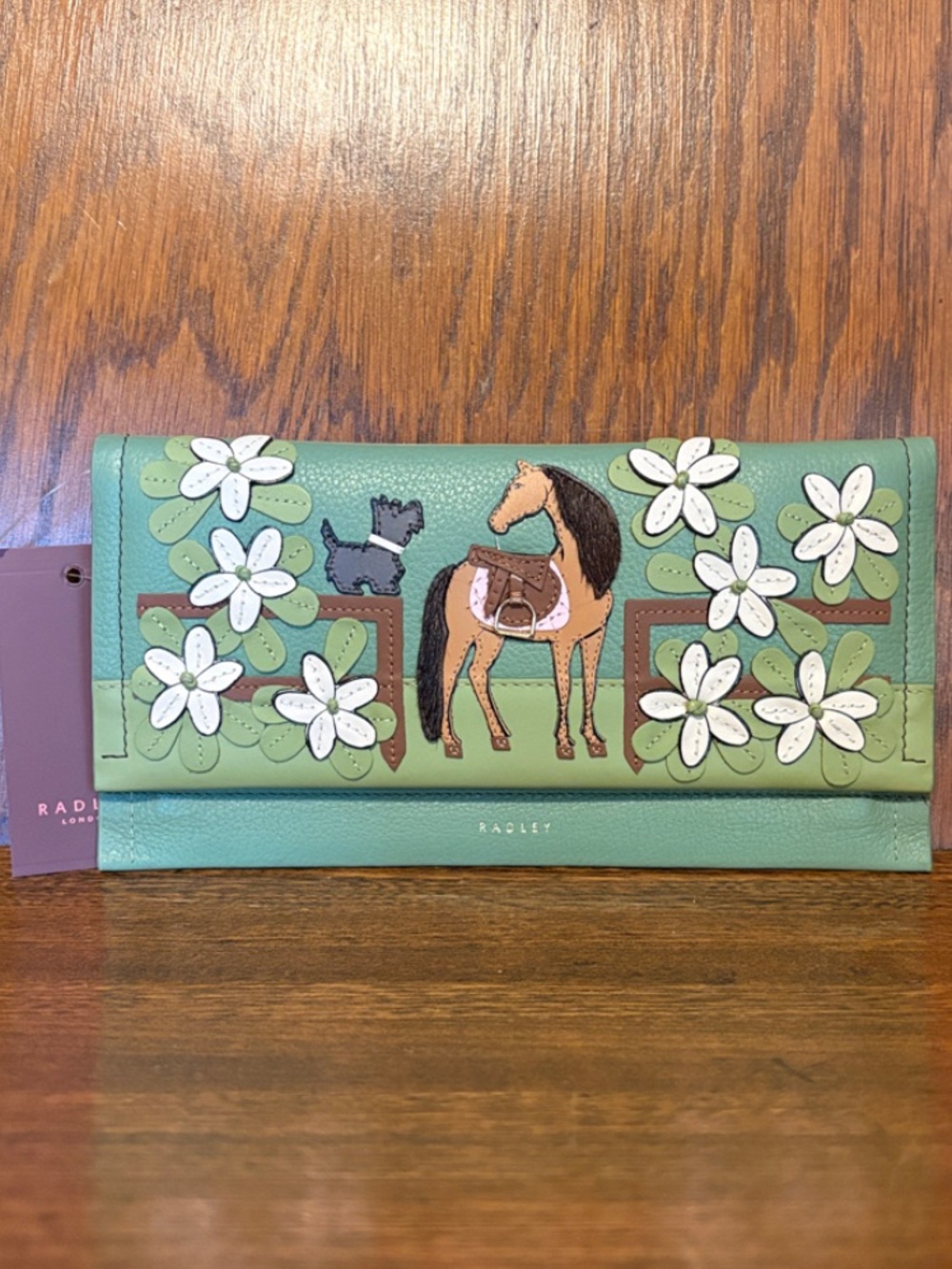 NWT-Radley London-Lunar New Year-Lg Flap-Over Wallet-Pistachio/Open Green-$148